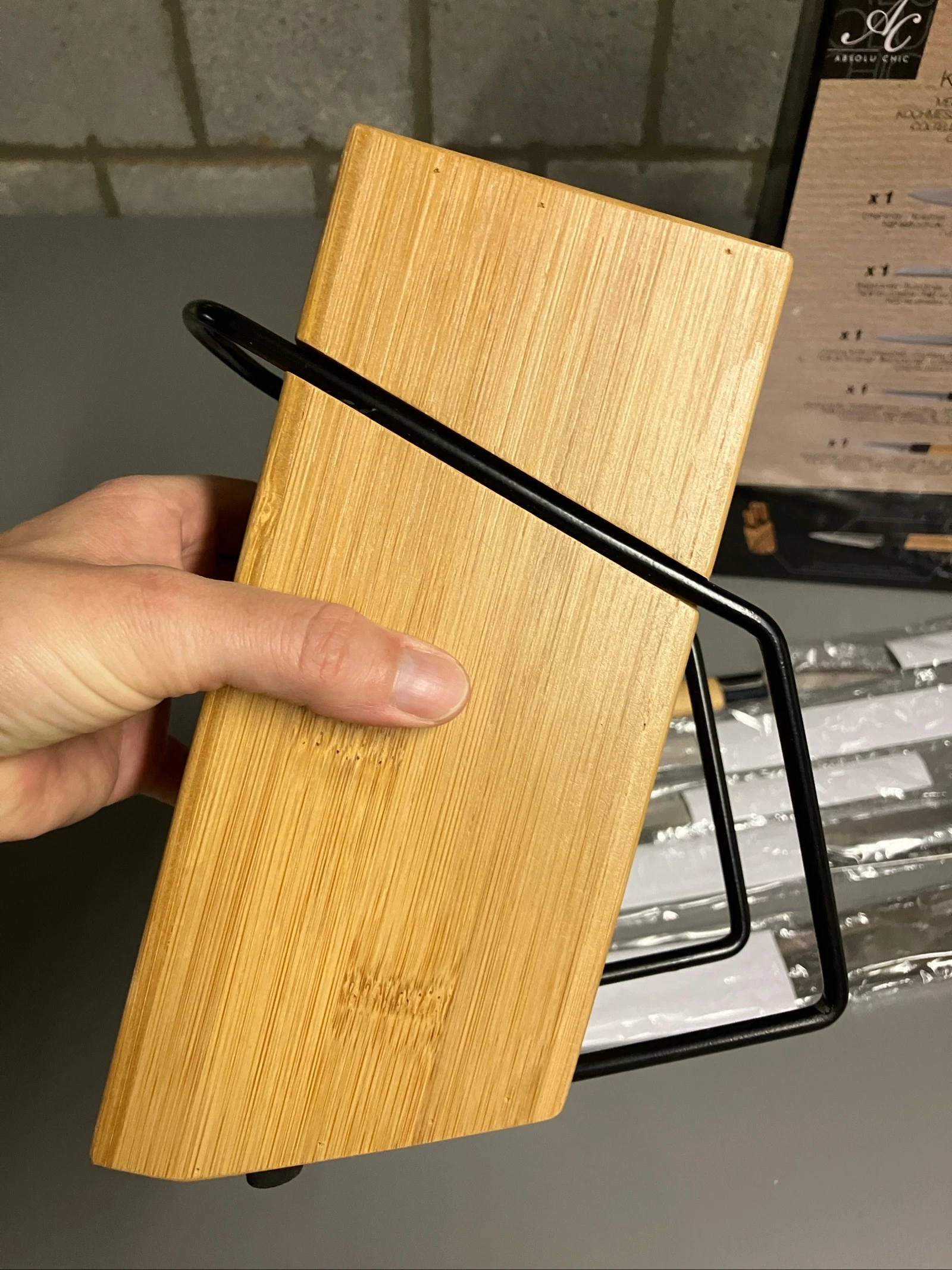 Bamboo cutting block with 5 knives included new – photo 7